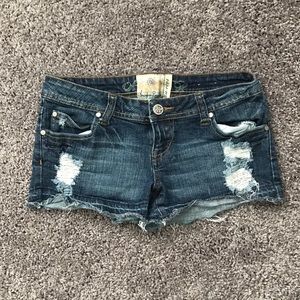 Ripped Jean Shorts